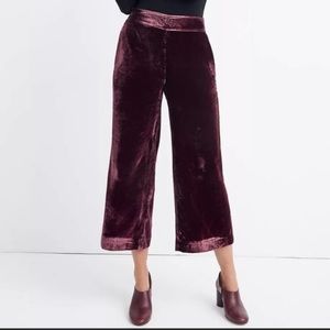 Madewell Velvet Cropped Pants